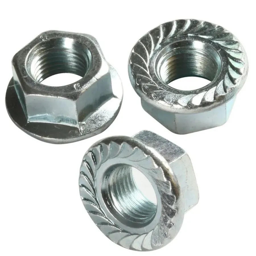 Hexagon Flange Nut M6 - 100 Pieces
