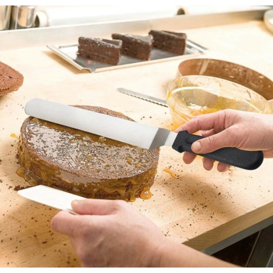 Oblique Cake Plating Spatula Metal 33 Cm