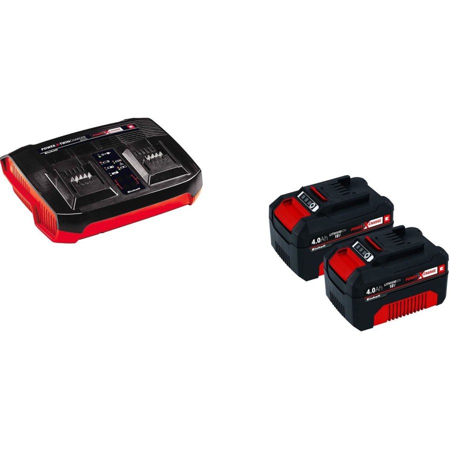 Einhell Twincharger 2X4.0 Ah Battery and Charger