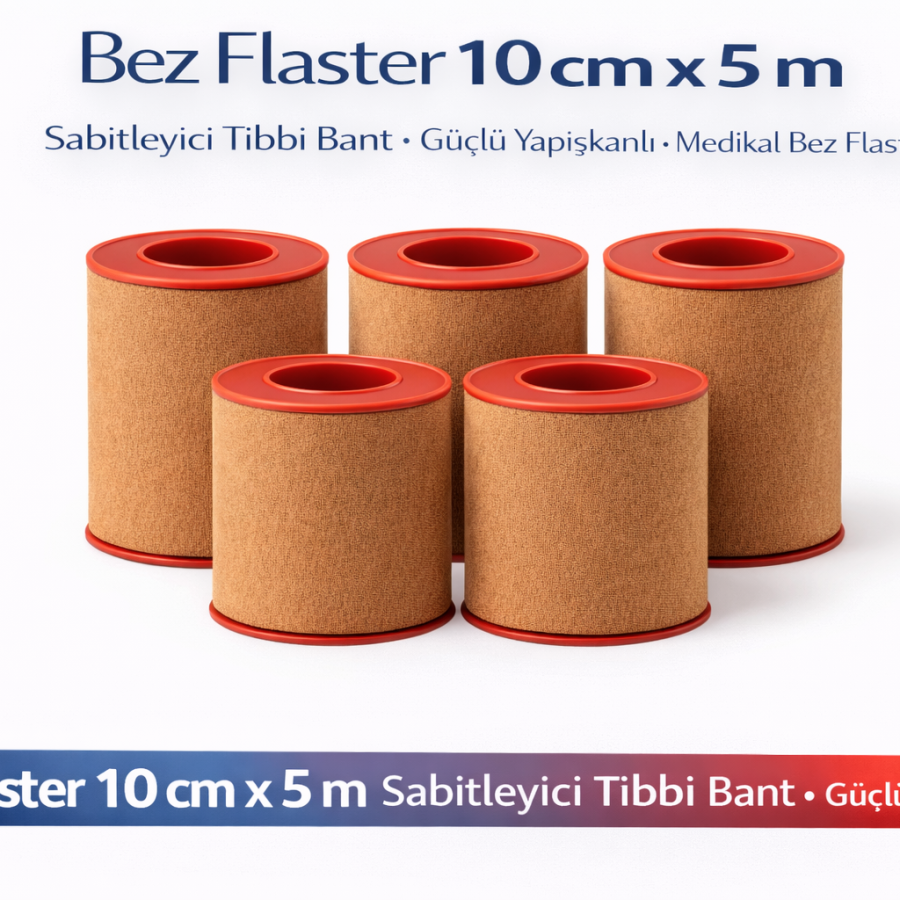 Cloth Patch 10 cm x 5 m Stabilizer Medical Tape Brown Cloth Patch Strong Adhesive 5 Pieces