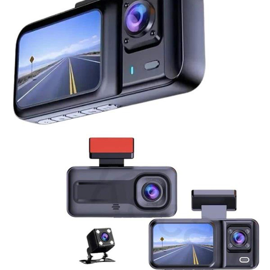 Screen Driving Recorder DVR with Front and Rear Camera Full HD Resolution