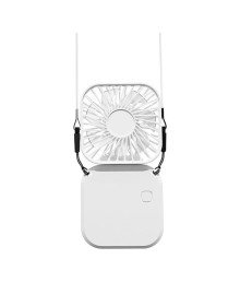 Hand Fan Mini Desktop and Neck Hanging Fan Portable Rechargeable 3 Stage Fan Cooler