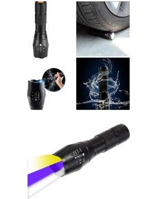 Flashlight White Yellow And Purple Color Illumination Q5 Led