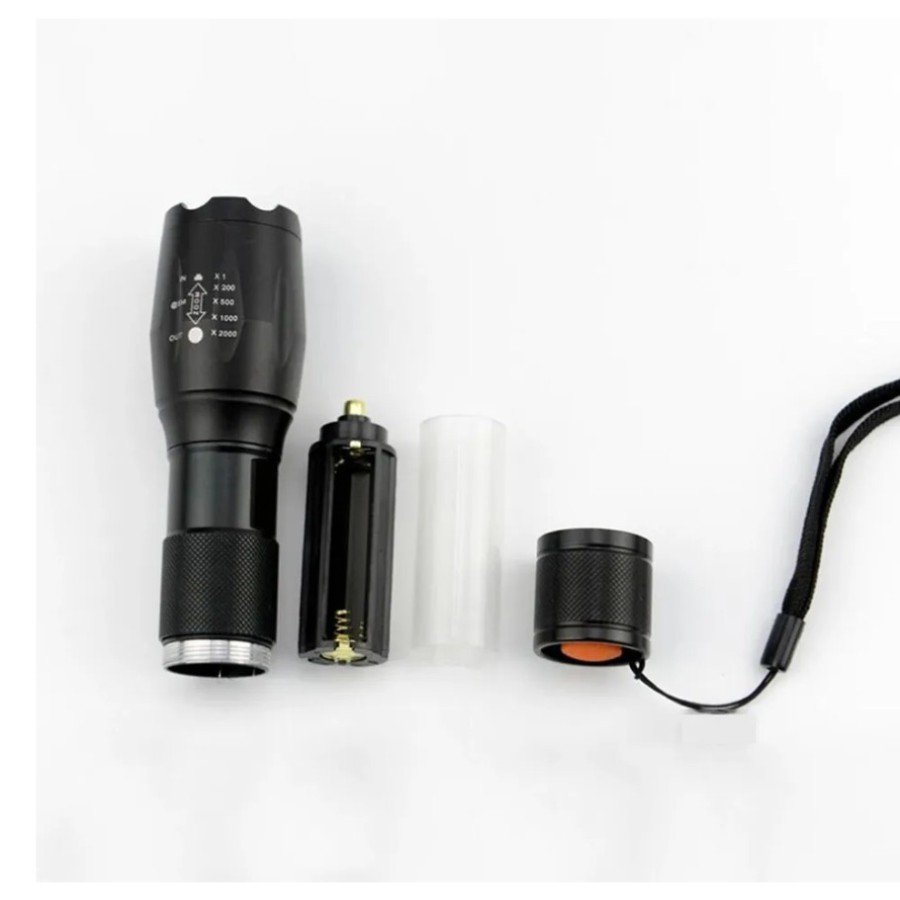 Flashlight White Yellow And Purple Color Illumination Q5 Led