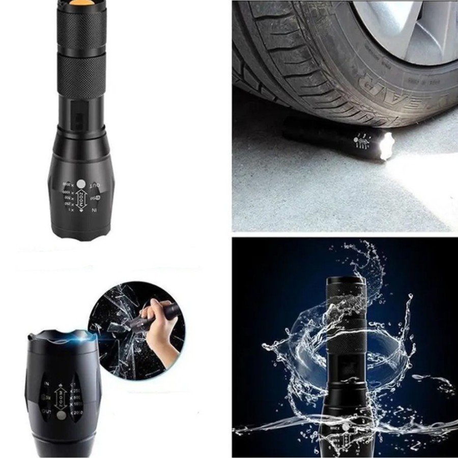 Flashlight White Yellow And Purple Color Illumination Q5 Led