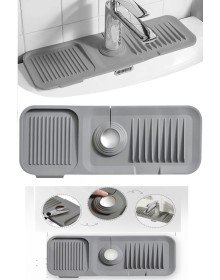 Elastic Kitchen Bathroom Faucet Mat Organizer Non-Slip Base Organizer Sink Edge Mat