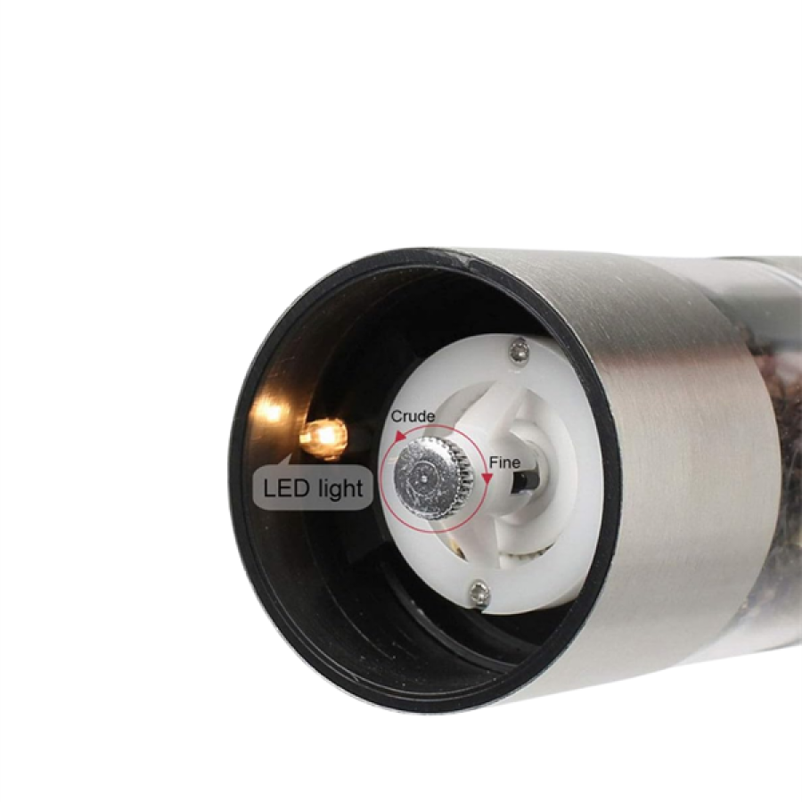 Electric Spice Grinder Battery Operated Stainless Steel Automatic Salt Pepper Mill