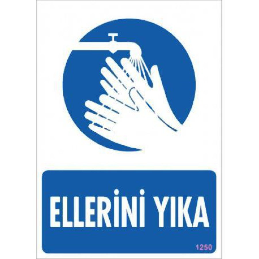 Wash Your Hands Warning Sign 25x35 CODE: 1250 Wash Your Hands Warning Sign 25x35 CODE: 1250