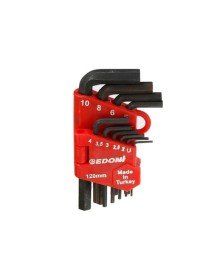 Eltos Edoni 120 mm 10 Piece Hexagon Set Black
