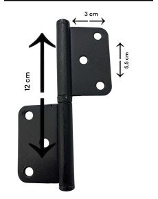 12 cm Black Non-Directional Cerman Hinge 12 cm Black Non-Directional Cerman Hinge
