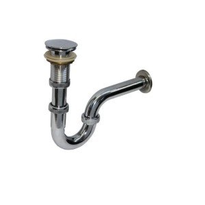 Chrome Sink Siphon Pop-Up with Stop 32 mm