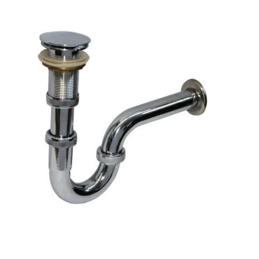 Chrome Sink Siphon Pop-Up with Stop 32 mm