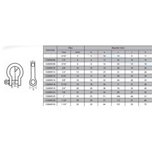 M12 Omega Chain Lock 1/2 (2 Pieces)