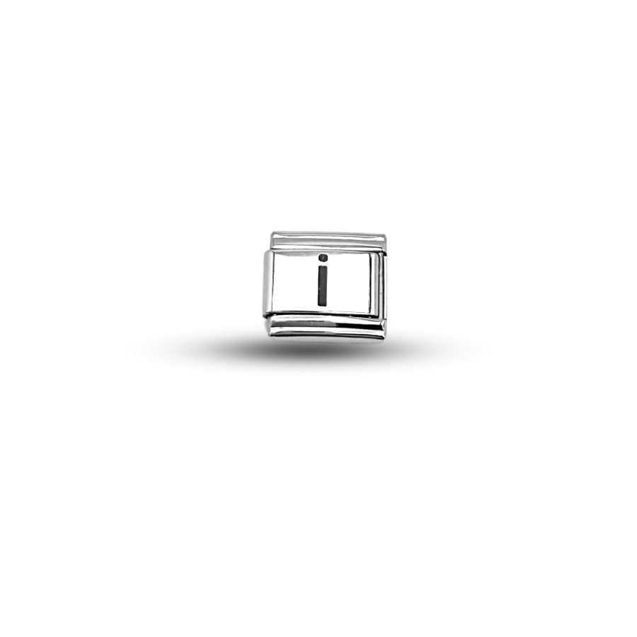Nomination Compatible Letter I Charm | Steel Bracelet Accessory | Personalized Letter Module | Minimal & Stylish