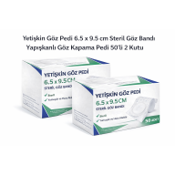 Adult Eye Pad 6.5 x 9.5 cm Sterile Adhesive Eye Tape 2 Boxes of 50 Eye Cover Pads