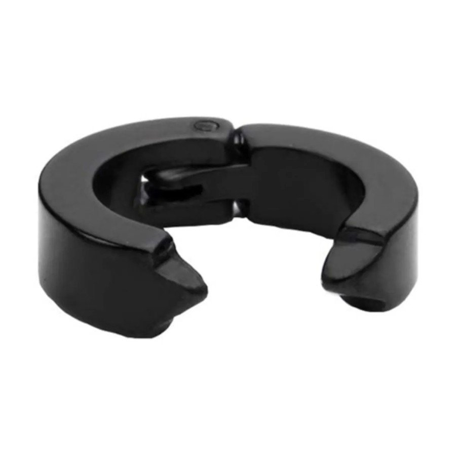 Men s Earring - 1 Black Steel Clip Earring Stainless Steel Black Earring Men s Earring - 1 Black Steel Clip Earring Stainless Steel Black Earring