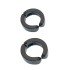 Men's Earrings - 2 Pieces Black Steel Clip Earrings Stainless Steel Black Earrings