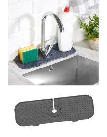 Flexible Faucet Sink Mat - Kitchen Bathroom Faucet Water Trap Dish Sponge Mat