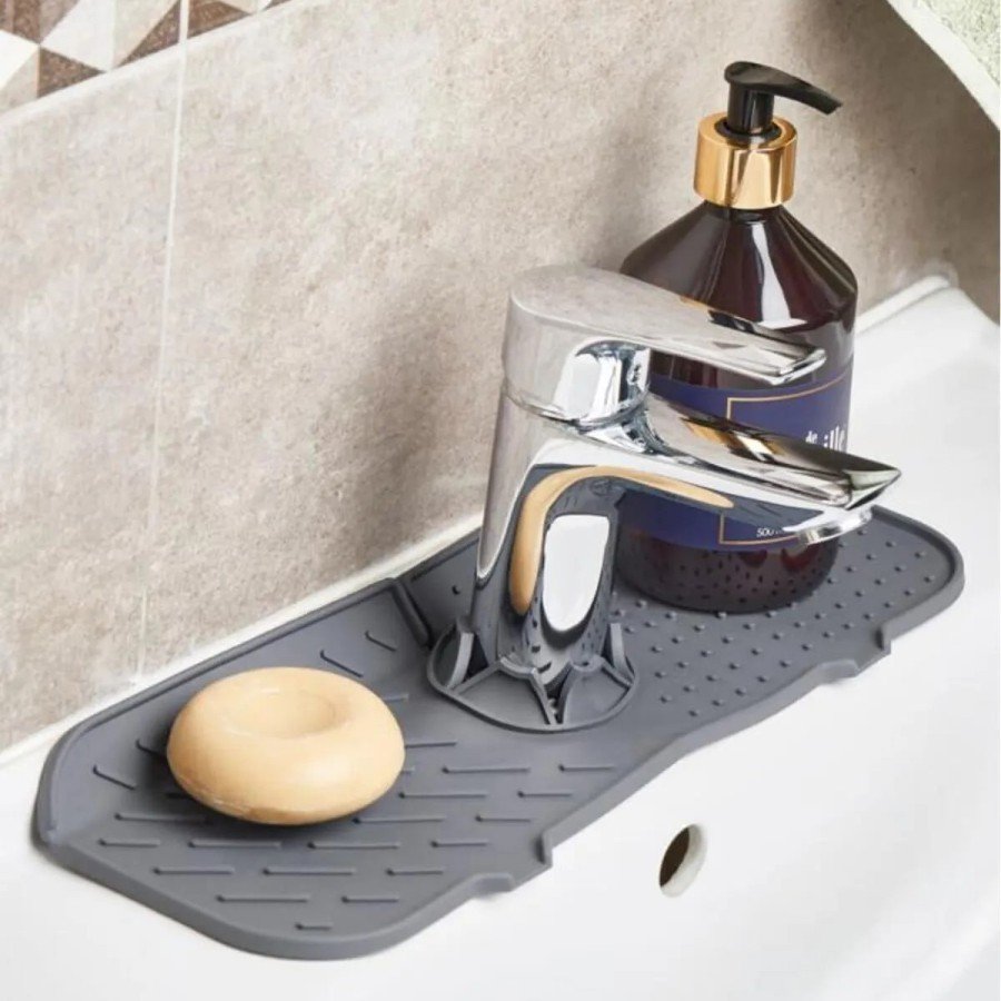Flexible Faucet Sink Mat - Kitchen Bathroom Faucet Water Trap Dish Sponge Mat