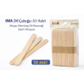 İMA Tongue Stick 50 Pieces Wooden Abeslang Non-Sterile Wooden Tongue Stick 1 Pack