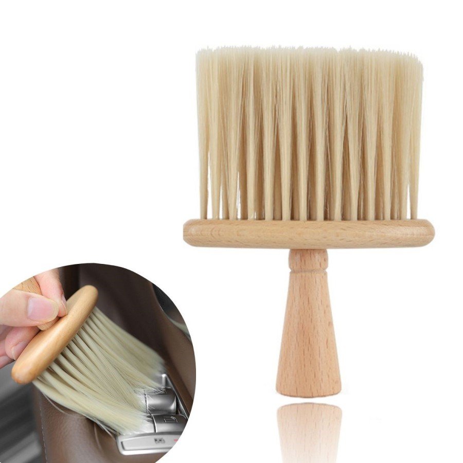 Soft Bristle Cleaning Dusting Brush with Wooden Handle for Home and Vehicle Soft Bristle Cleaning Dusting Brush with Wooden Handle for Home and Vehicle