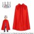 Silver Soft King Crown and Red Cloak Set from Eva Material
