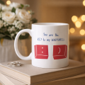 Model 25 – You Are the Key to My Happiness Designed Porcelain Mug - Meaningful & Romantic Gift