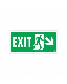 Exit Right Down Warning Sign 17.5x25 CODE:957