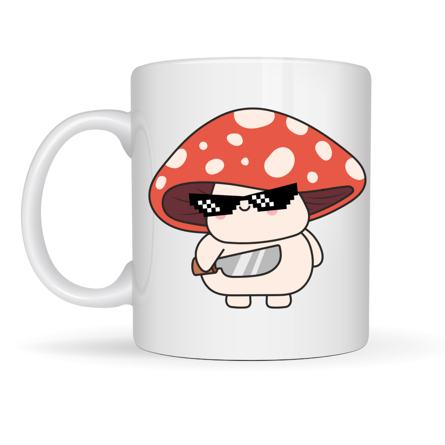 Cute Cool Mushroom Design Porcelain Mug MODEL 87 – Fun Character Patterned Coffee & Tea Cup – Gift Idea Mug Cute Cool Mushroom Design Porcelain Mug MODEL 87 – Fun Character Patterned Coffee & Tea Cup – Gift Idea Mug