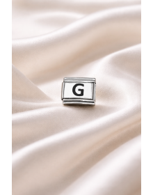 Nomination Compatible G Letter Charm, Steel Bracelet Accessory, Personalized Letter Module, Stylish & Minimal Design