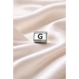 Nomination Compatible G Letter Charm, Steel Bracelet Accessory, Personalized Letter Module, Stylish & Minimal Design