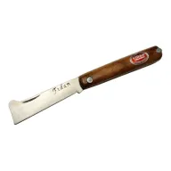 Fidan AS 20 Brown Garden Grafting Knife 18,5cm - Manual, Wooden Handle