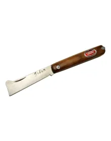 Fidan AS 20 Brown Garden Grafting Knife 18,5cm - Manual, Wooden Handle