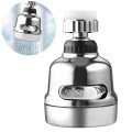 Chrome 3-Function Rotating Faucet Head with Filter - 360 Degree Rotatable