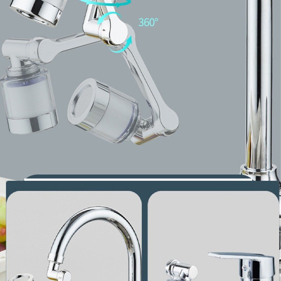Lime Trapping Robotic Arm Faucet Head with Filter - Kitchen Bathroom Faucet Extension Tip