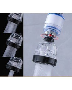 Water Saving 3 Functional Movable Faucet Head with Filter - Transparent