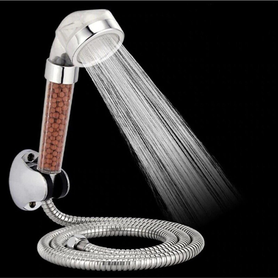 Shower Head Set with Filter and Water Saving Purification, Beaded Head, Hose and Joint Set