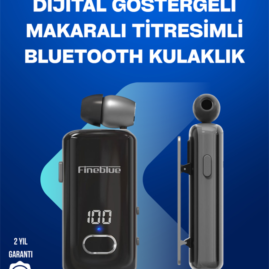 Fineblue F580 – Clip-on Bluetooth Headset, Noise Canceling, Long Battery Life