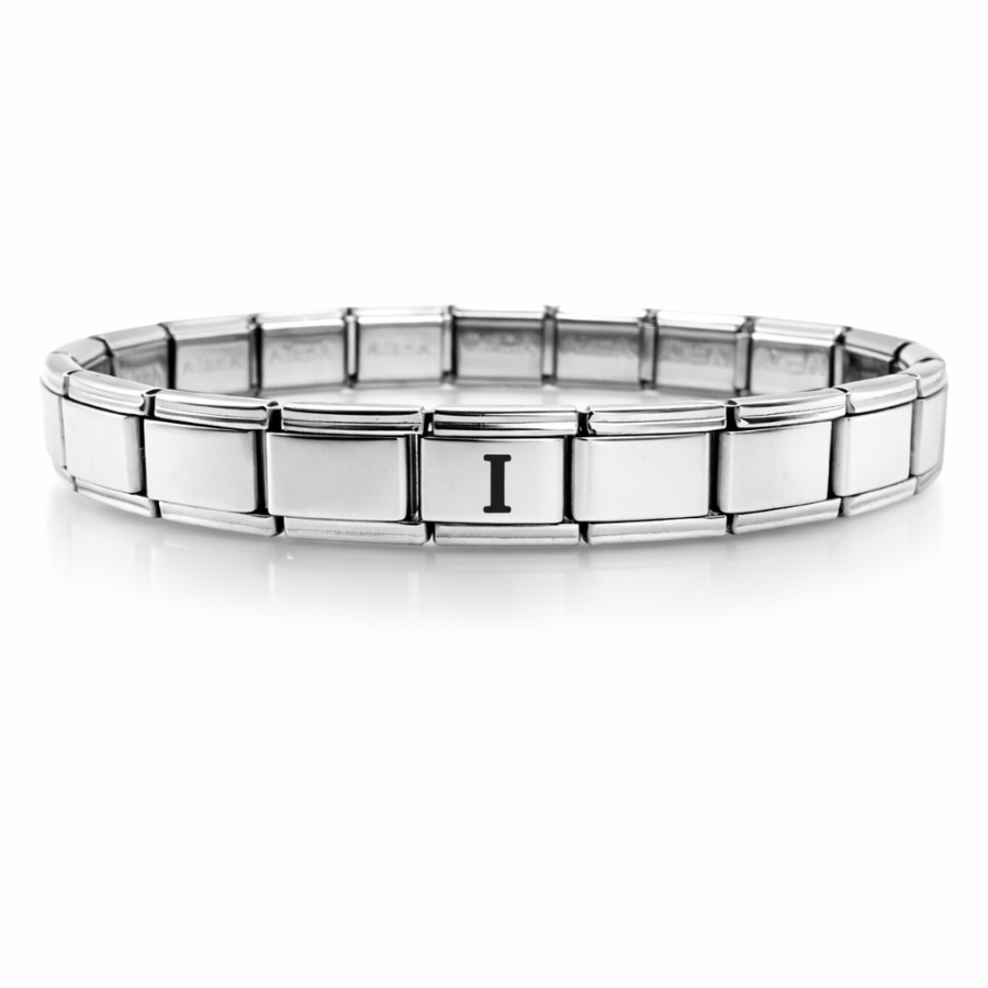 Letter I Steel Bracelet – Personalized Initial Bracelet – Stainless Steel Elegant Women s Bracelet