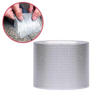 Foil Rubber Tape Adhesive Waterproof Roof Pipe Repair Tape (2 Meters x 10 Cm)