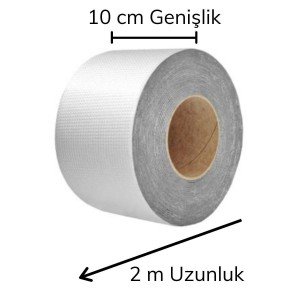 Foil Rubber Tape Adhesive Waterproof Roof Pipe Repair Tape (2 Meters x 10 Cm)
