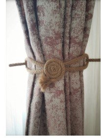 Background Curtain Accessory Braçol Tulle Curtain Holder Curtain Ornament Spiral Jute Rope Aesthetics