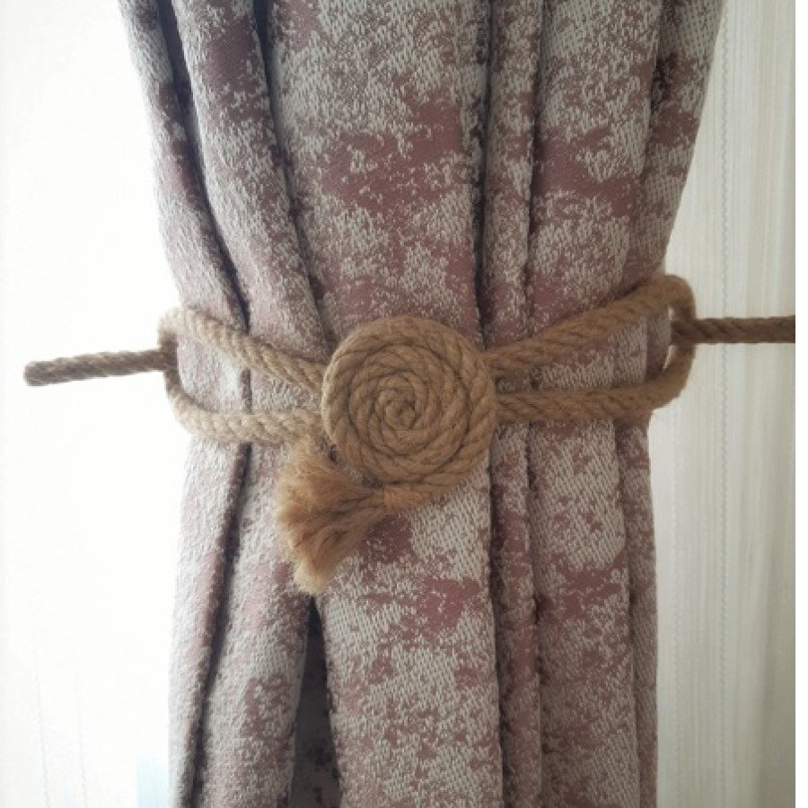 Background Curtain Accessory Braçol Tulle Curtain Holder Curtain Ornament Spiral Jute Rope Aesthetics Background Curtain Accessory Braçol Tulle Curtain Holder Curtain Ornament Spiral Jute Rope Aesthetics