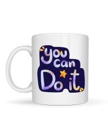 You Can Do It Motivational Cup MODEL 132 – Inspiring Design, Porcelain Mug, Office & Gift Cup