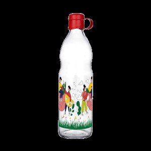 Frido Patterned Glass Water Bottle 1000 ML