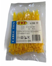 FRT Yellow 2.5x100 Cable Tie