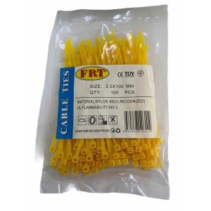 FRT Yellow 2.5x100 Cable Tie FRT Yellow 2.5x100 Cable Tie