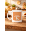 Good Morning Cat Patterned Porcelain Mug MODEL 72 – Cute Cat Figured, Coffee & Tea Cup, Gift Porcelain Cup