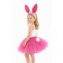 Fuchsia Rabbit Costume Set for Girls - 4 Pieces with Tutu Skirt