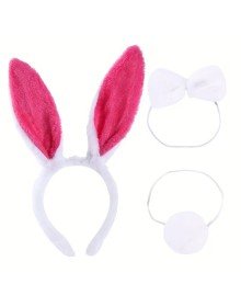 Fuchsia Rabbit Costume Set for Girls - 4 Pieces with Tutu Skirt